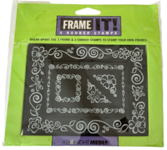 All Night Media Rubber Stamp Frame It Spring Corner Foam Mount Butterfly Edge - $6.99