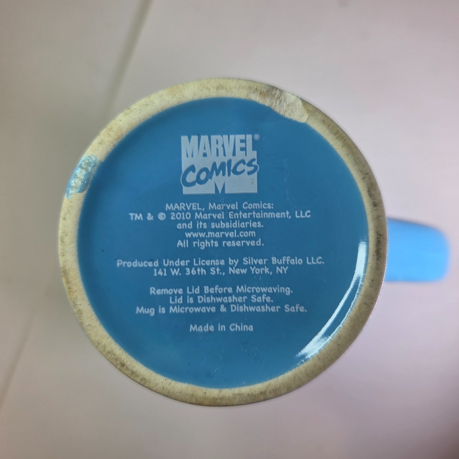 Captain America Marvel Comics Mug by Silver Buffalo 2010 16oz Blue Tall Cup Item image 8