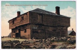 Postcard Block Houses Old Indian Fortification Kingston Ontario - $4.94