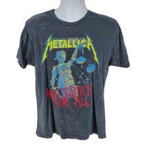 Metallica And Justice For All Retro T-shirt Size M Black Band Tee Graphic  - £28.44 GBP
