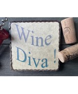 &quot;Wine Diva&quot; tile coaster - £4.79 GBP