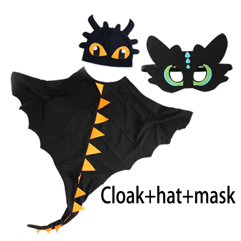 Play Costume Dinosaur Cloak Cape with Hat Face Cover for 3-8 years Old Play Play - £34.76 GBP