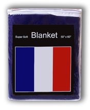 Super Soft French Flag Fleece Blanket 5 ft x 4.2 ft. Throw Cover Flag of... - £13.96 GBP