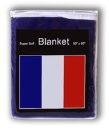 Super Soft French Flag Fleece Blanket 5 ft x 4.2 ft. Throw Cover Flag of... - $21.76 CAD