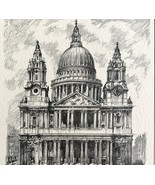 St Paul&#39;s Cathedral Western Front 1901 Victorian London Print Art DWFF10 - $67.90 CAD