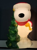 Christmas Blow Mold Snoopy Peanuts Tree Woodstock General Foam 29&quot; Made In USA - £159.54 GBP