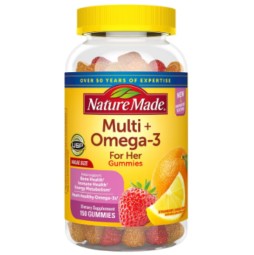 Primary image for Nature Made Women's Multivitamin + Omega-3 Gummies Lemon, Orange & Strawberry150