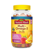 Nature Made Women&#39;s Multivitamin + Omega-3 Gummies Lemon, Orange &amp; Straw... - £34.60 GBP
