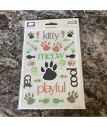 Cloud9 Design Kitty Cat Themed Sticker Sheet For Scrapbook 3D Gel Stickers - £3.97 GBP