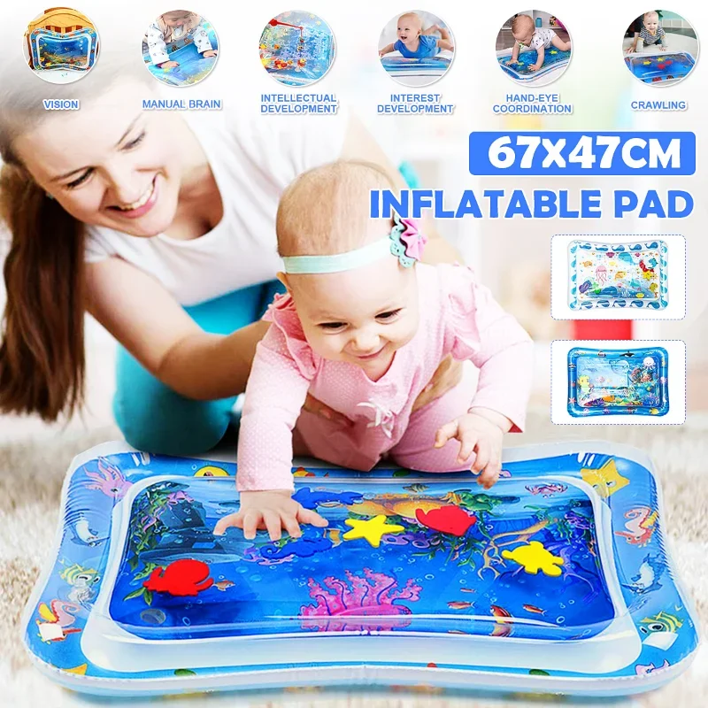 Baby Crawl Inflatable Thick Water Mat Early Education Fun Toys for Reading - £11.30 GBP