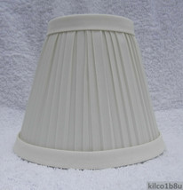Five (5) New IVORY Pleated Fabric Chandelier Lamp Shade Traditional, any room - $40.00