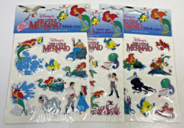 Lot of 3 Packs The Little Mermaid Puffy Stick-ons - The Walt Disney Company - £11.98 GBP