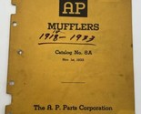 AP Mufflers Parts Book Manual Catalog 1933 Vintage Original 8A - £11.17 GBP
