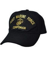 FLEET MARINE FORCE MARINE CORPS CORPSMAN EGA LOGO MILITARY HAT CAP - £40.17 GBP