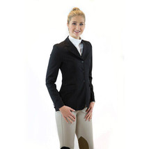 RJ Classics Wool Black w/Pinstripe Ladies English Horse Show Coat Hunt Coat 4R - £70.30 GBP