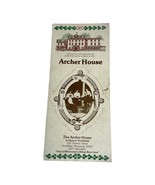 Vintage Pamphlet The Archer House Brochure Oldest River Inn Vacation Sou... - $13.09