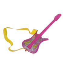 Vintage 1986 Mattel Barbie & The Rockers Ken # 3131 Pink Sparkly Guitar W Strap - £13.61 GBP