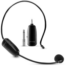 Uhf Wireless Microphone Headset, 165Ft Range, Working Time 6H, 1/4&#39;&#39;Plug, Wirele - £43.15 GBP