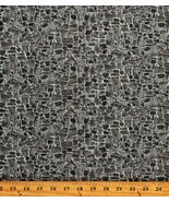 Cotton Stones Nature scapes Basics Flagstone Dark Gray Fabric Print BTY ... - $14.95