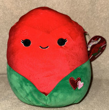 Squishmallows 2023 Valentine Squad 8&quot; WALSH the Red Rose Plush Flower Toy NWT - £19.51 GBP