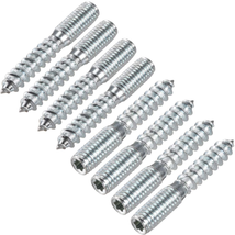 Uxcell M8 Hanger Bolts Length 2&quot;(50Mm) Double Headed Bolts Self-Tapping Screw 8M - £10.35 GBP