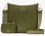 Kate Spade Rosie North South Swingpack Army Green Leather KF087 NWT $329... - £112.28 GBP