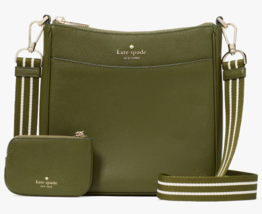 Kate Spade Rosie North South Swingpack Army Green Leather KF087 NWT $329 MSRP FS - £113.06 GBP