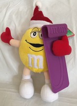 2003 Plush M&amp;Ms Yellow Soft Plush Doll Figure Snowboard Red Ski Hat NWT Galerie - $21.99