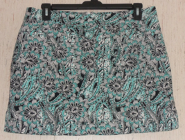 Excellent Womens Emerald 18 Floral Print Skort W/ Pockets Size 14 - £18.83 GBP