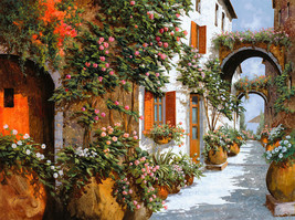 Tuscany rose flower garden strada sole ceramic tile mural backsplash Med... - $58.41+