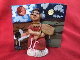 Mexican Folk Art Josefina Aguilar 3-D Ceramic Frida Kahlo Tree Of Hope Painting - £93.82 GBP
