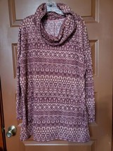 Women&#39;s St. John&#39;s Bay Soft burgundy Sweater Size XL Drape Neck Long Sle... - £15.56 GBP