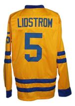 Any Name Number Sweden Tre Kronor Hockey Jersey Yellow Niklas Lidstrom Any Size image 5