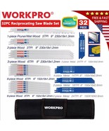 WORKPRO 32PC Reciprocating Saw Blade Set Metal Wood Cutting Pruning Saw ... - $502.86 MXN
