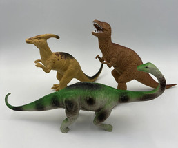 Greenbrier Dinosaur Lot 3 Dinosaurs Play Figures Green Brown - £10.38 GBP