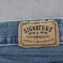 Signature Levi Strauss and Co Pants Womens 18 Blue Denim Flat Front Jeans - £20.23 GBP