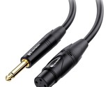 Cable Matters XLR to 1/4 TS Microphone Cable 6 ft, Unbalanced Female XLR... - $18.99