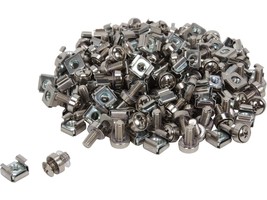 StarTech.com CABSCREWM62 100 Pkg M6 Mounting Screws and Cage Nuts for Server Rac - £112.12 GBP