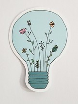 Thin Flowers Delicate Beautiful Inside Blue Hue Lightbulb Sticker Decal ... - £1.89 GBP