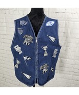 Kentucky Wildcats VestXL Blue Denim College NCAA Football Fan Apparel Embroidery - $28.00