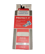 Swiss Innov. Therapeutic Diabetic Sock Mens Sz 6-8 Sz B Pair White Unise... - $21.40 CAD