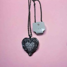 NWT beautiful silver rhinestone heart necklace - €15,62 EUR