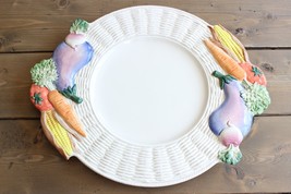 Vintage 1970s Fitz and Floyd Vegetable Plate Plater 17.25 x 14 inches - £28.02 GBP