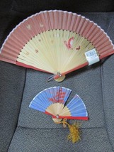 &quot;&quot;2 Vintage Folding Fans&quot;&quot; - Bamboo - Japan - £7.21 GBP