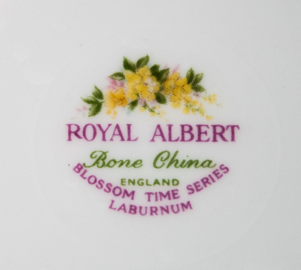 Royal Albert Blossom Time Series Laburnum Saucer 5-1/2" Bone China Yellow Floral Item image 3
