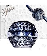 PANDORA LOGO CZ CHARM STERLING SILVER 925 ALE 791753CZ US SELLER - $55.20 CAD