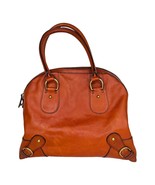 Banana Republic Brown Leather XL Domed Satchel Bag - £79.08 GBP