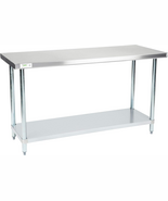 24&quot; X 60&quot; 18-Gauge 304 Stainless Steel Commercial Work Table with Galvan... - $6,073.45 MXN