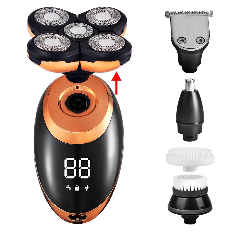 Sporting Electric Shaver For Men Beard Hair Trimmer Electric Razor 5D Floating F - £28.52 GBP
