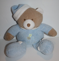Blankets and Beyond Teddy Bear ABC 10&quot; Blue Plush Stuffed Slipper Soft T... - £28.12 GBP